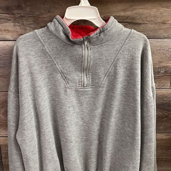 Varsity by Savile Row Men’s Sweat Shirt, Size M, Gray and Red - Picture 3 of 8